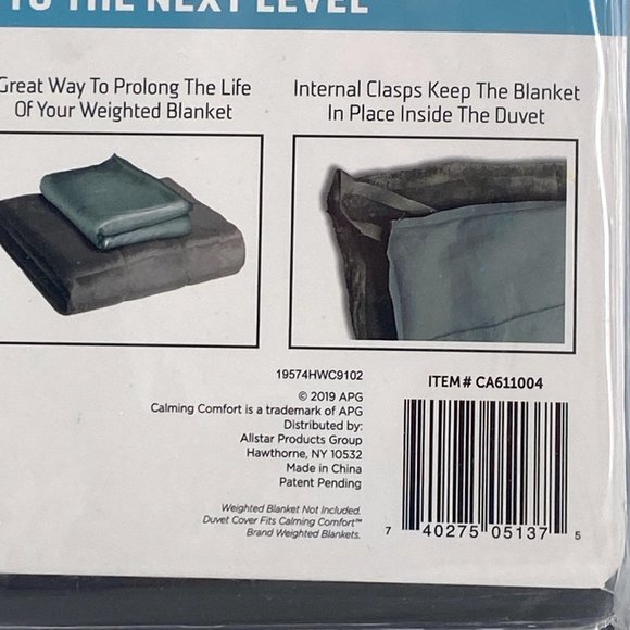 Calming Comfort Duvet Cover 6-10lb Weight Blanket - Picture 4 of 4